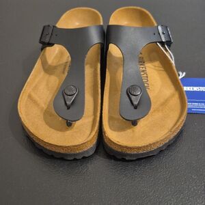 Birkenstock Black Sandals 36 US 5 Gizeh Thong Comfort Cork Footbed Regular Fit